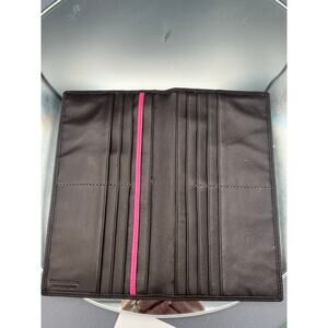 PAUL SMITH Leather Long Wallet with Fuchsia Lining